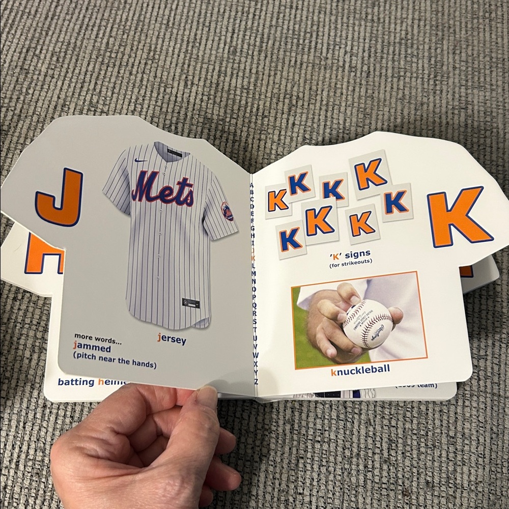 NY mets my first alphabet book ABC board book for kids baseball related - Picture 6 of 8